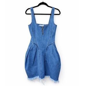 Marques’ Almeida Denim Blue Jean Mini Dress NEW Medium